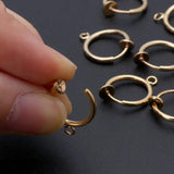 10Pcs Clip On Earring Converters Non-pierced Round Hoops Jewelry Finding