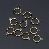 10Pcs Clip On Earring Converters Non-pierced Round Hoops Jewelry Finding
