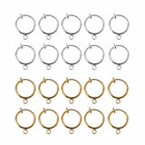 10Pcs Clip On Earring Converters Non-pierced Round Hoops Jewelry Finding