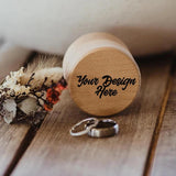 Custom Logo Wooden Ring Box Engagement Wedding Gift