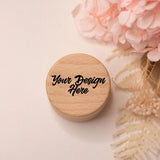 Custom Logo Wooden Ring Box Engagement Wedding Gift