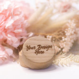 Custom Logo Wooden Ring Box Engagement Wedding Gift