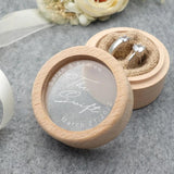 Personalized Wood Ring Box Wedding Ring Pillow
