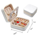 Lady Earring Holder Jewelry Storage Box with Mirror