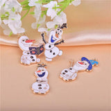 10pcs Snowman Enamel Charms for DIY Jewelry Making