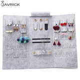 Portable Felt Jewelry Roll Storage Bag Travel Earrings Necklaces Bracelets Rings