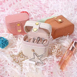 Mini Jewelry Organizer Display Jewelry Case Earrings Ring Brooch Storage Box