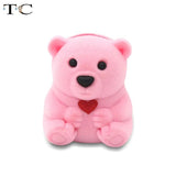 Bear Heart Tail Rings Box Earrings Box Surprise Jewelry Case