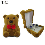 Bear Heart Tail Rings Box Earrings Box Surprise Jewelry Case