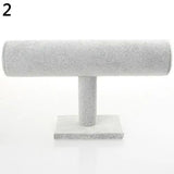 Velvet Faux Leather Bracelet Watch T-Bar Display Stand