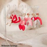 Clear Coat Hanger 26 Hole Mushroom Shape Large Capacity Earring Display Stand