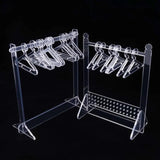 Clear Coat Hanger 26 Hole Mushroom Shape Large Capacity Earring Display Stand