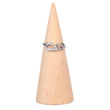 Wood Ring Display Stand Cone Type Holder Showcase Organizer