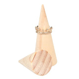 Wood Ring Display Stand Cone Type Holder Showcase Organizer