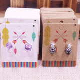 100Pcs DIY Earring Display Card 4x5cm Hang Tag Jewelry Stud Earring Cards