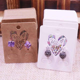 100Pcs DIY Earring Display Card 4x5cm Hang Tag Jewelry Stud Earring Cards