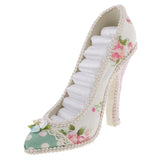 Flower High-heeled Shoe Tiered Ring Holder Display Jewelry Organizer