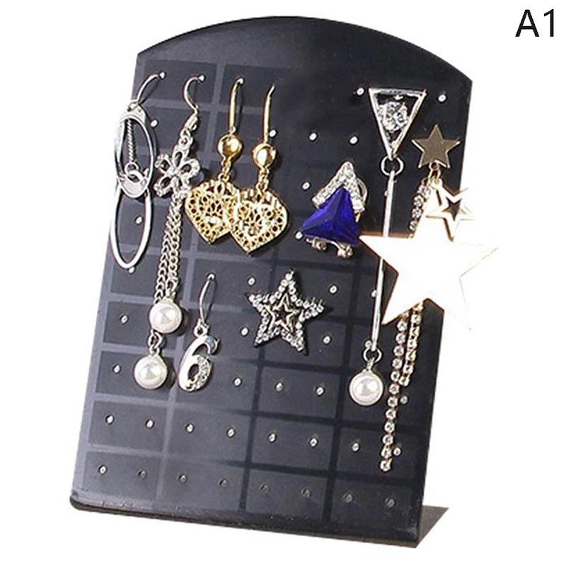 Earrings Display Stand Rack Jewelry Holder Shelf Ear Stud Show Storage Organizer
