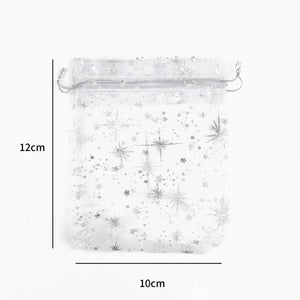 50pcs 10x12cm Tulle Organza Bags Drawstring Jewelry Display Candy