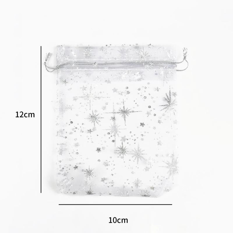 50pcs 10x12cm Tulle Organza Bags Drawstring Jewelry Display Candy
