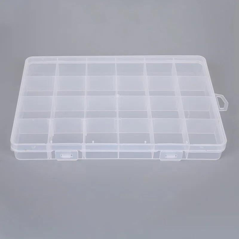 Adjustable Plastic Storage Box for Jewelry Ring Earring Pill Beads