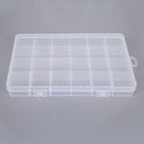 Adjustable Plastic Storage Box for Jewelry Ring Earring Pill Beads