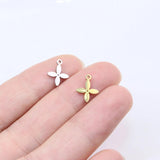 10pcs Stainless Steel Flower Girls Charms Pendant DIY Necklace Bracelets