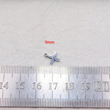 10pcs Stainless Steel Flower Girls Charms Pendant DIY Necklace Bracelets