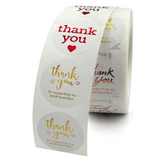 500pcs Foil Thank You Small Business Stickers DIY Stationery Gift Decor