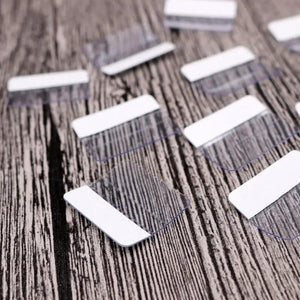 100pcs Clear PVC Sticker Ear Hooks Holders 3x2.5cm