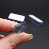 100pcs Clear PVC Sticker Ear Hooks Holders 3x2.5cm