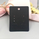 50pcs 6.5x5cm Blank Paper Ear Jewelry Display Stand Cards Earring Organizer
