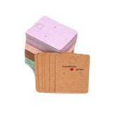 50pcs 6.5x5cm Blank Paper Ear Jewelry Display Stand Cards Earring Organizer