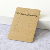 50pcs 6.5x5cm Blank Paper Ear Jewelry Display Stand Cards Earring Organizer