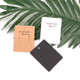 50pcs 6.5x5cm Blank Paper Ear Jewelry Display Stand Cards Earring Organizer