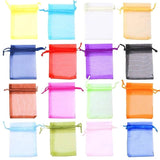 50pcs Colorful Organza Bags Drawstring Wedding Gift Pouches