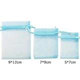50pcs Colorful Organza Bags Drawstring Wedding Gift Pouches