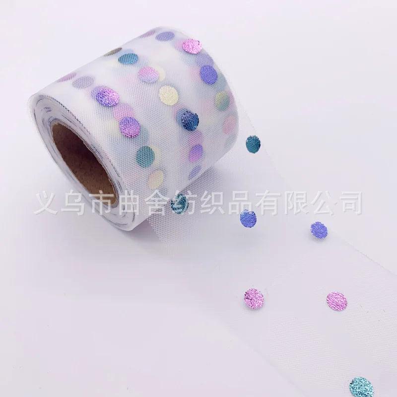Colorful Dot Mesh Gauze Tape DIY Accessories Material