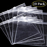 10PCS Self Sealing PVC Bags Zipper Jewelry Storage Transparent Pouch