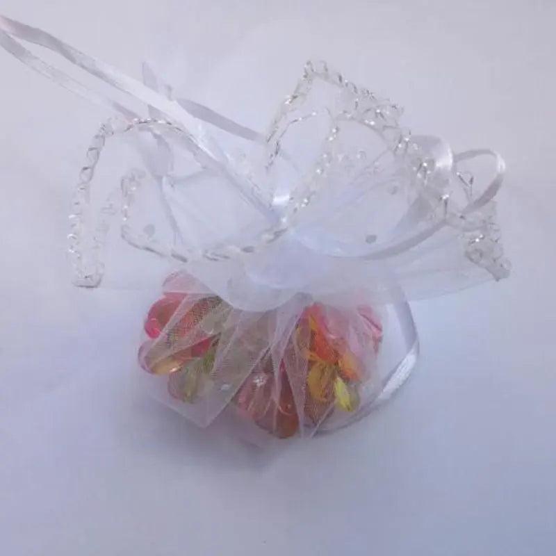 30pcs Round Organza Pouch Wedding Christmas Candy Gift Bag 26/35/40cm
