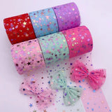 25 yds Fantasy Colorful Star DIY Kids Hair Bow Accessory Ribbon