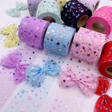 25 yds Fantasy Colorful Star DIY Kids Hair Bow Accessory Ribbon