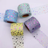 25 yds Fantasy Colorful Star DIY Kids Hair Bow Accessory Ribbon
