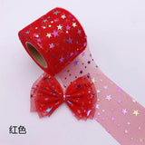 25 yds Fantasy Colorful Star DIY Kids Hair Bow Accessory Ribbon