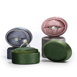 Oval Velvet Ring Box for Proposal, High-End Jewelry Box