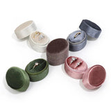 Oval Velvet Ring Box for Proposal, High-End Jewelry Box