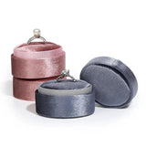 Oval Velvet Ring Box for Proposal, High-End Jewelry Box