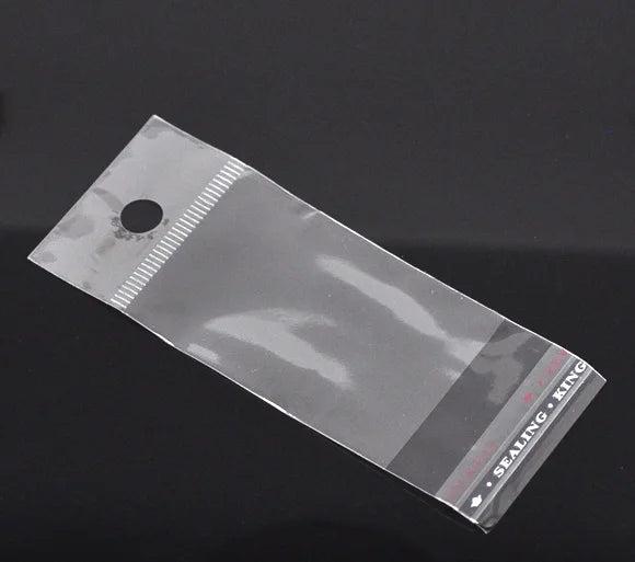 200PCs Plastic Self-Seal Bags Rectangle Transparent Gift Jewelry Bags