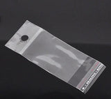 200PCs Plastic Self-Seal Bags Rectangle Transparent Gift Jewelry Bags