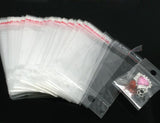 200PCs Plastic Self-Seal Bags Rectangle Transparent Gift Jewelry Bags